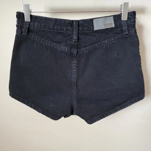 Carmar Titania High Rise Black Denim Jean Chain Shorts - Picture 7 of 16